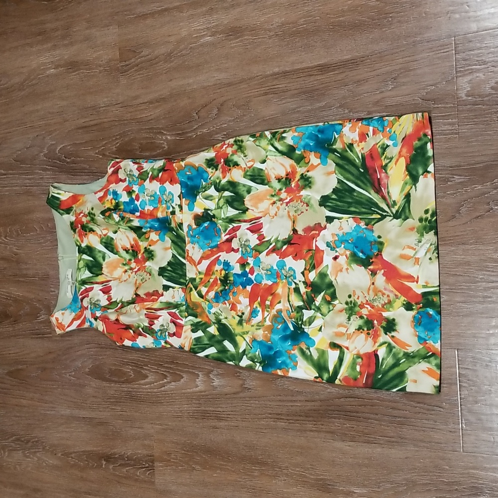 (12P) Evan-Picone Petites Colorful Dress Vacation Resortwear Travel Coastal